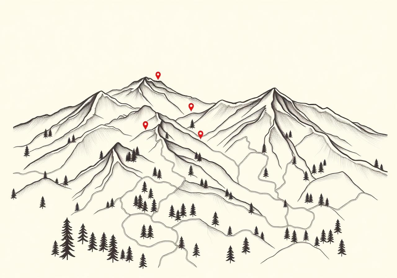 Illustrated map of the Western NC and North GA mountain service area